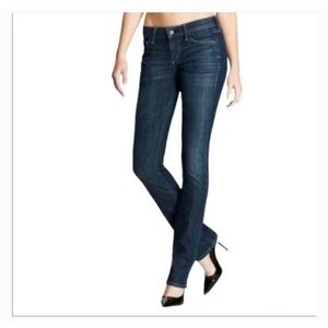 Citizens of Humanity Low Rise Dark Wash Straight Leg Jeans | Made in USA